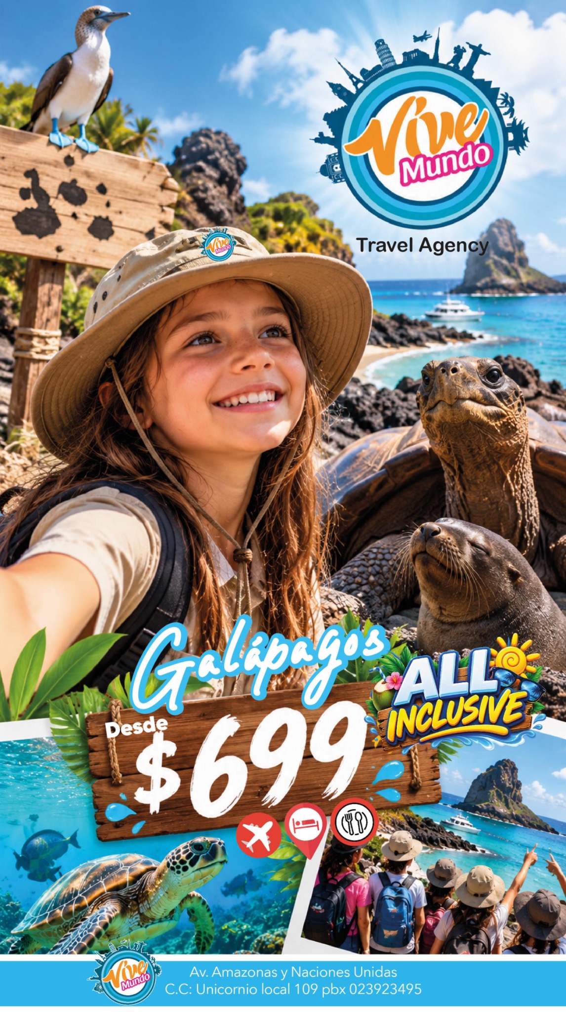 Promoción de viaje estudiantil a Galápagos desde 699 dólares